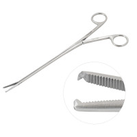 Brand Tendon Pulling Forcep 9 1/2"" Angled Shaft Serrated Jaws 1x2 Teeth