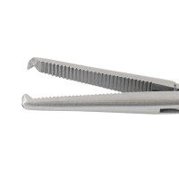 Brand Tendon Pulling Forcep 9 1/2"" Angled Shaft Serrated Jaws 1x2 Teeth