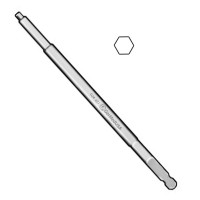 Screwdriver Bit Hexagonal 4" 2.5mm SQC