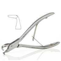 Dean (Blumenthal) Rongeur Size 6" 3x10mm Bite Tappered to 4mm Jaws Angled 90