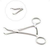 Bone Reduction Forceps 5" Curved One Step Pointed Tip Maximum Opening 13mm