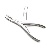 Ruskin Rongeur 6" Curved 3mm Double Action