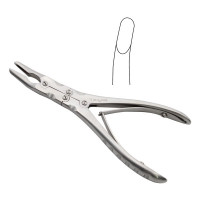 Ruskin Rongeur 7 1/2" Curved  3 mm Double Action