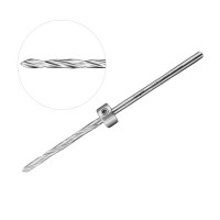 Twist Drill 4.5" Straight Shank Double Fluted 2.5mm 40mm round end