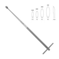 Bone Curette 15" Straight Knurled T Handle 11x20mm