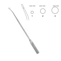Cone Ring Curette 15" Aluminum Handle 25 Degree Angled #3 8mm Sharp Sharp