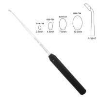 Curette Large Handle 17" Angled Plastic Handle 9" Black Oval 10.0mm