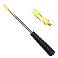 Tissue Elevator Suture Passer 9 3/4" with Slot - Suture Hole 2.5mm x 13mm