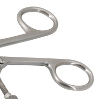 Pointed Fracture Reduction Clamp 5 1/2" Curved Left and Straight Right with Speed Lock