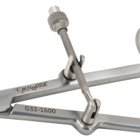 Pointed Fracture Reduction Clamp 7" Curved Left and Straight Right with Speed Lock