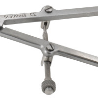 Pointed Fracture Reduction Clamp 7" Curved Left and Straight Right with Speed Lock