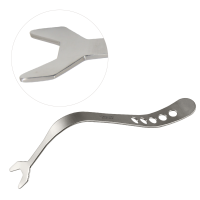 Proximal Tibial TKA Retractor 12" Depth from Bend 5" Blade Width 1.5"
