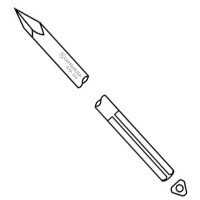 Steinmann Pin Single Trocar 3 Shank 9" 2.4mm 3/32" pkg/6