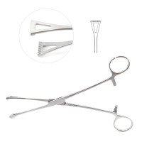 Collin Duval Lung Grasping Forceps 8" Wide Jaws 1/2"