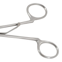 McKenzie Clip Applying Forceps Curved Jaws Straight Handles Size 6"