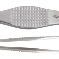 Ferris Smith Tissue Forceps Serrated Platform Tips with 1x2 Teeth Size 7"