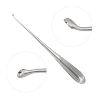 Epstein Curette 8" Hollow Handle Reverse Angle Oval Cups #5/0 (1.7mm)