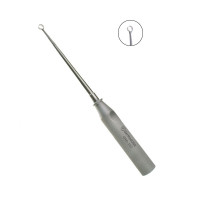 Cone Ring Curette 9” Knurled Handle Round Fenestrated Cup Straight #2 7mm