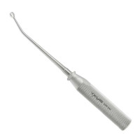 Cone Ring Curette 9” Knurled Handle Round Fenestrated Cup Angled #2 7mm