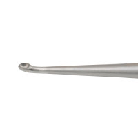 Brun Curette Solid Handle Straight Shaft Oval Cup 9” #0 (3.7mm)