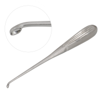Brun Curette 8” Hollow Handle Angled Shaft Oval Cup #6 (8.8mm)