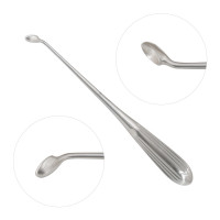 Epstein Curette 9" Hollow Handle Reverse Angle Oval Cups #2/0 (2.8mm)