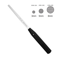 Caspar Bone Tamp 8" Cross Serrated Tip 8mm Black Plastic Handle