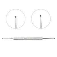 House Stapes Curette 6" Double Ended 30 Degree Angle 2.2x2.8mm