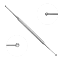 Curette Excavator 5 1/2" Double Ended With Holes 3mm and 4mm