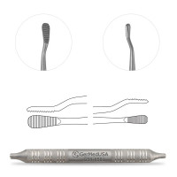 Miller Colburn Bone File #1 Double Ended Downcutting 7" Straight Oval Serrated 5mm-7mm