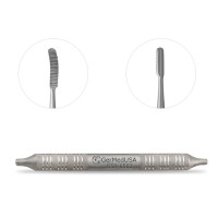 Miller Colburn Bone File #2 Double Ended Downcutting 7" Curved Up/Straight Oval Serrated 7mm-6mm
