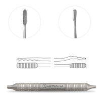 Miller Colburn Bone File #4 Double Ended Downcutting 7 1/2" Straight Oval Serrated 4mm-5mm