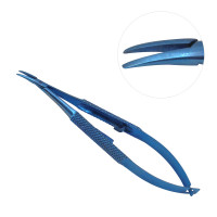 Castroviejo Needle Holder Curved 12cm with Lock Titanium