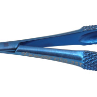 Castroviejo Needle Holder Curved 12cm with Lock Titanium