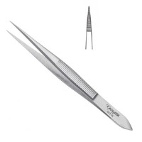 Splinter Tweezers Forceps - 4 3/8 - Stainless Steel in Plastic